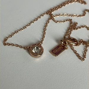 Coach Open Circle Stone Strand Necklace